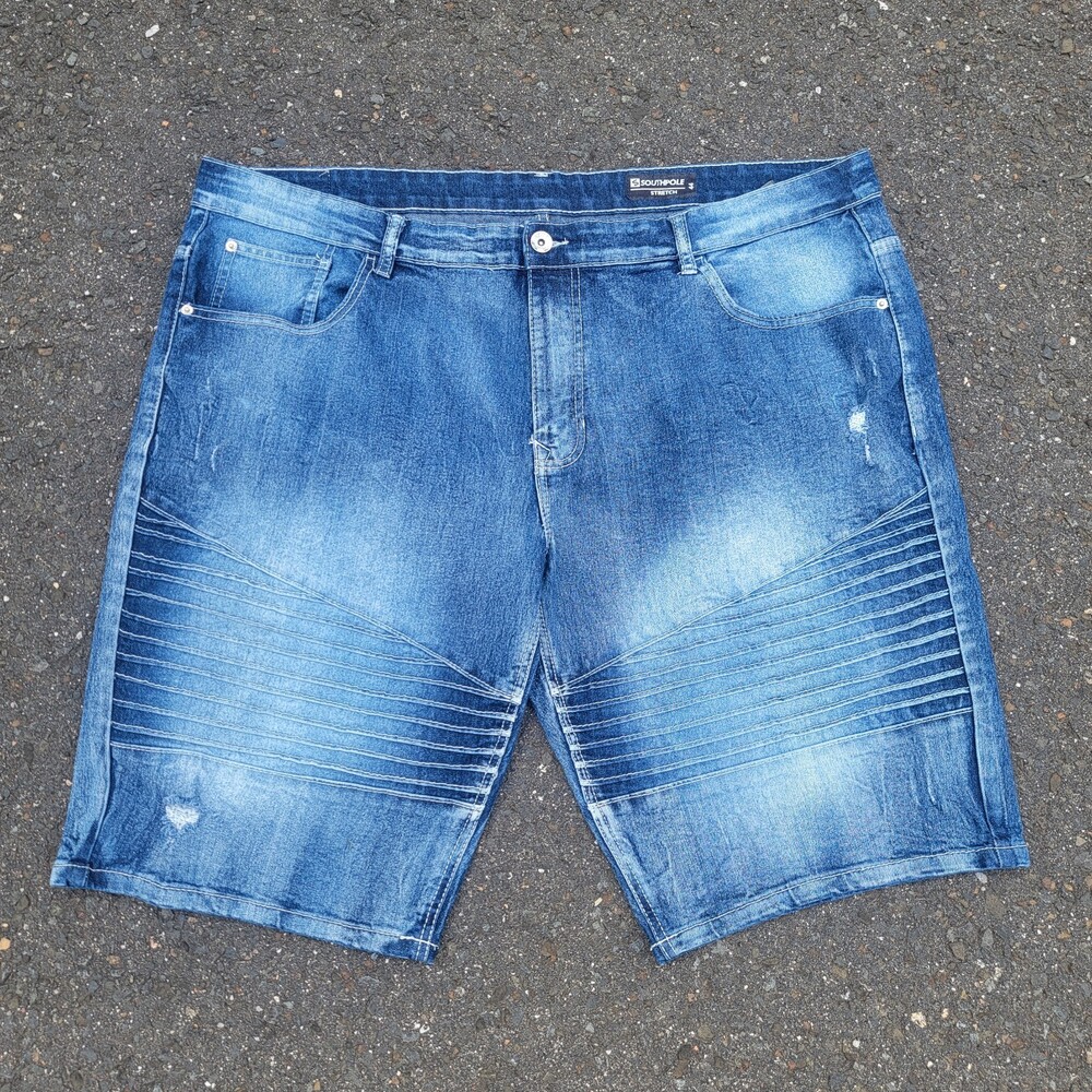 Southpole Denim Shorts 44 Blue Stretch Baggy Loose Rap Hip Hop Skater 44x12